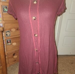 Waffle knit shortie dress